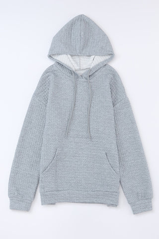 Quilted Hoodie - Gray