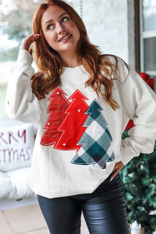 Puffy Christmas Tree Sweatshirt