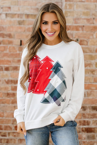 Puffy Christmas Tree Sweatshirt