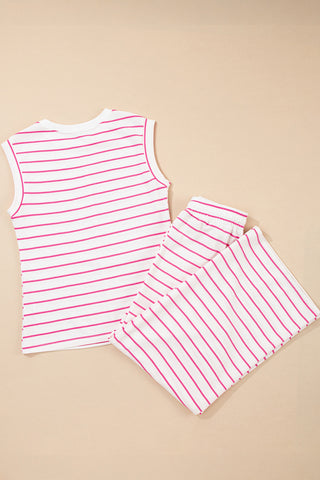 Striped Pink Spring Pant Set