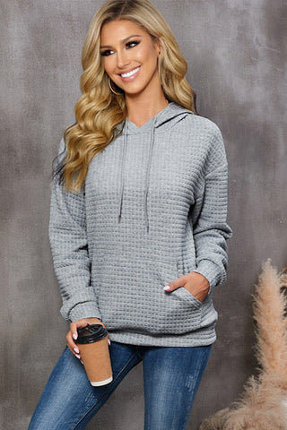 Quilted Hoodie - Gray