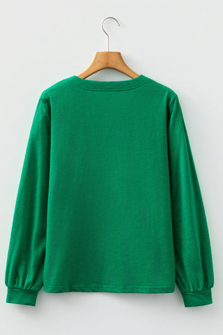 Henley Christmas Top - Green