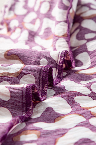 Leopard Sundress Dress - Dark Mauve