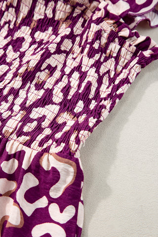 Leopard Sundress Dress - Dark Mauve