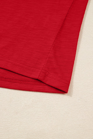 Henley Christmas Top - Red