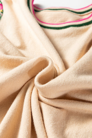 Peacock Petals Sweater - Beige