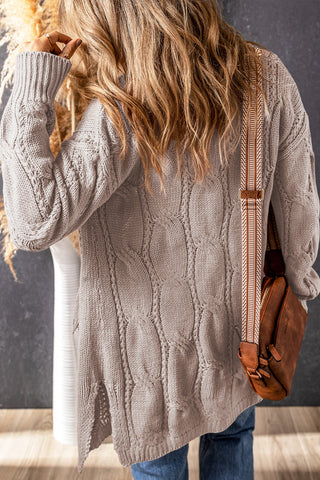Cable Knit Cardigan - Apricot