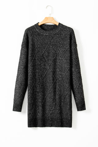 Fall Sweater Dress - Black