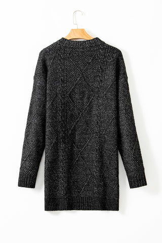 Fall Sweater Dress - Black
