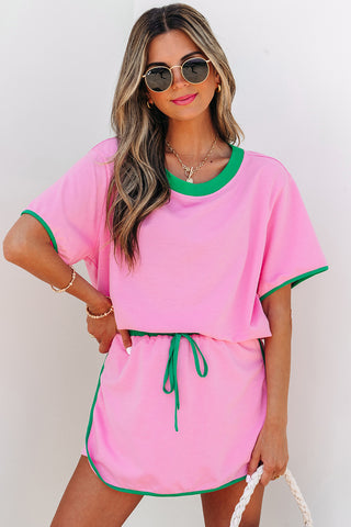 Skirt Set - Pink and Green
