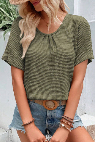 Crochet Back Top - Olive
