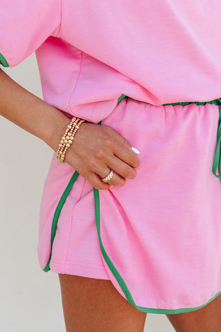 Skirt Set - Pink and Green