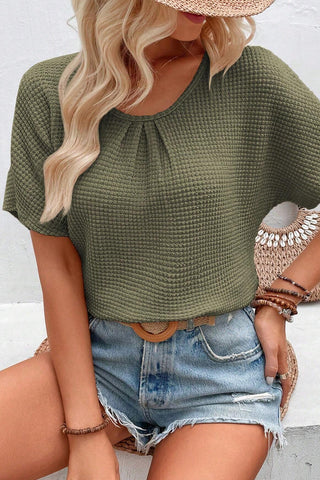 Crochet Back Top - Olive