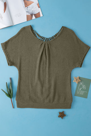 Crochet Back Top - Olive