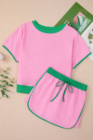Skirt Set - Pink and Green