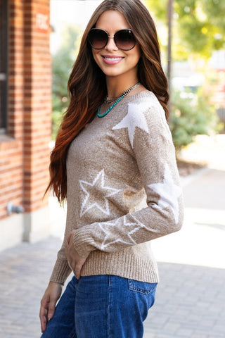 Star Sweater - Beige