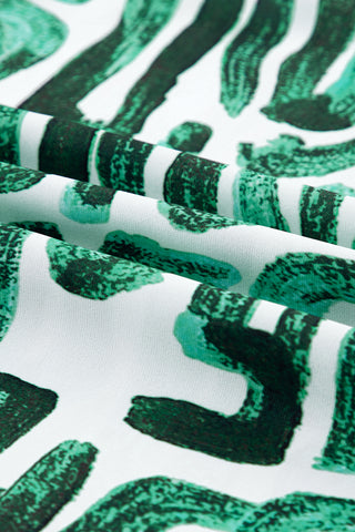 Abstract Print Top - Green