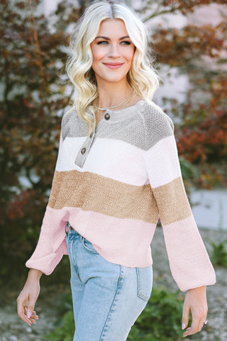 Henley Pastel Sweater