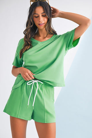 Casual Saturday Short Set - Lime