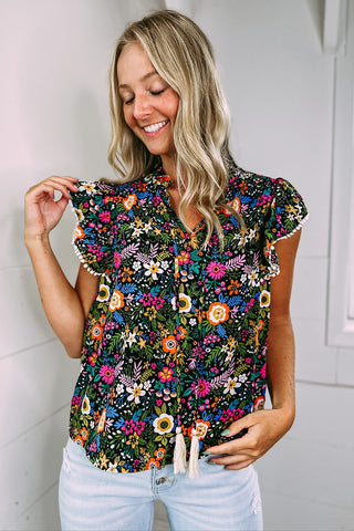 Whimsical Woodland Top - Black