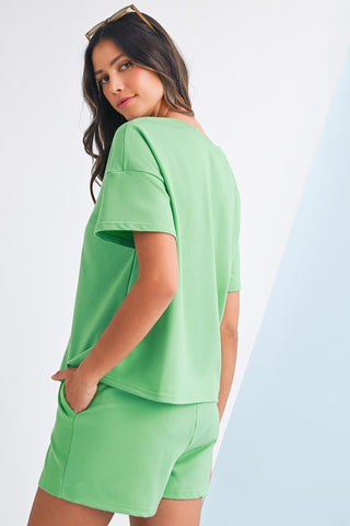 Casual Saturday Short Set - Lime