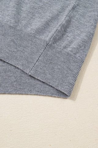 Banded Sweater - Grey and Green