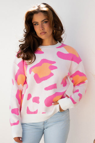 Pink Lemonaid Animal Print Cardigan