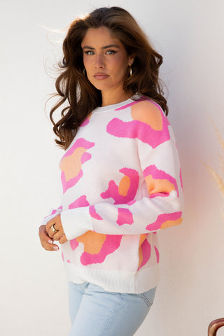 Pink Lemonaid Animal Print Cardigan
