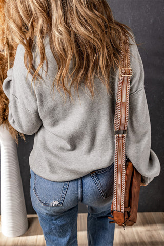 Mock Neck Sweater - Gray