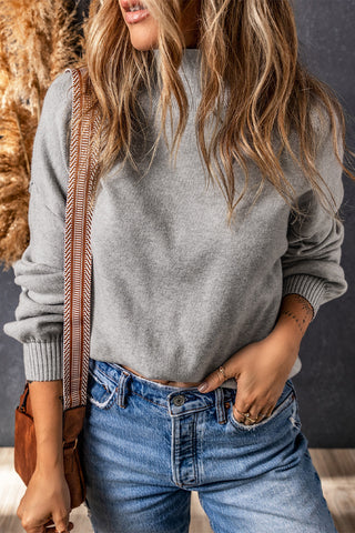 Mock Neck Sweater - Gray