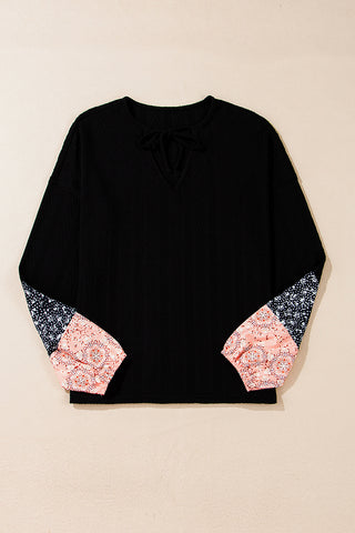 Textured Sweater Hoodie - Black