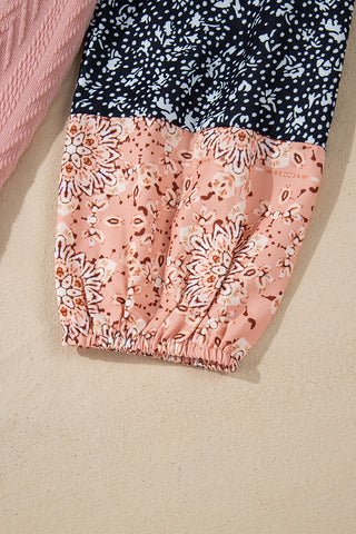 Textured Sweater Hoodie - Pink