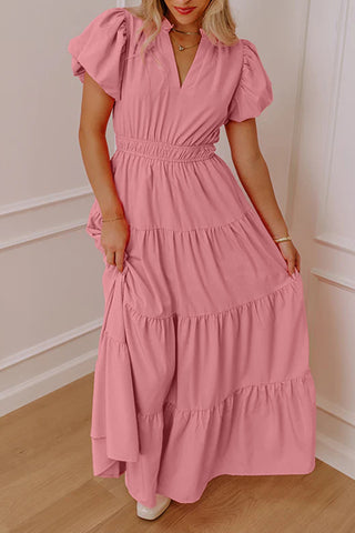 Summer Soirée Solid Dress - Pink