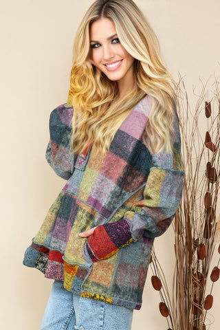 Colorful Plaid Hoodie