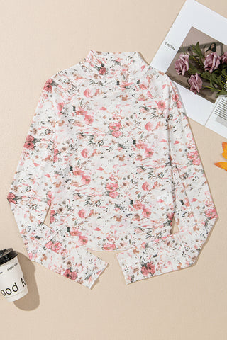 Fall Floral Fitted Shirt - Ivory