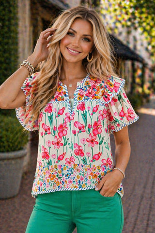 Watercolor Floral Top