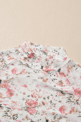 Fall Floral Fitted Shirt - Ivory