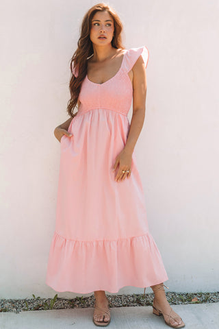 Sweet Summer Maxi Dress - Peach