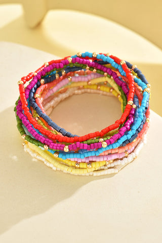 Rainbow Stacked Bracelet