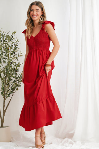 Sweet Summer Maxi Dress - Red