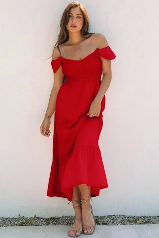 Sweet Summer Maxi Dress - Red