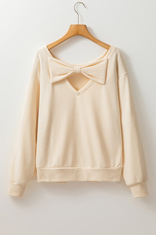 Bow Back Sweatshirt - Apricot