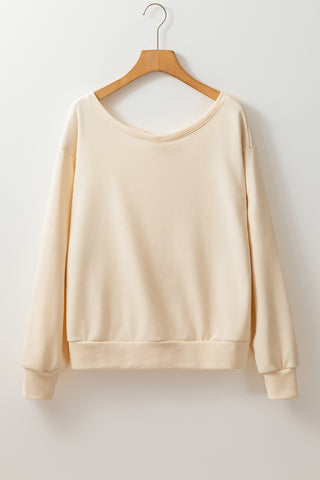 Bow Back Sweatshirt - Apricot