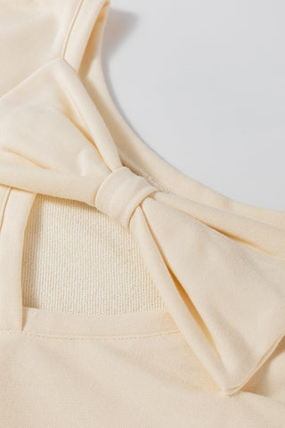 Bow Back Sweatshirt - Apricot