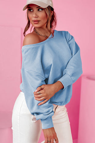Bow Back Sweatshirt - Blue