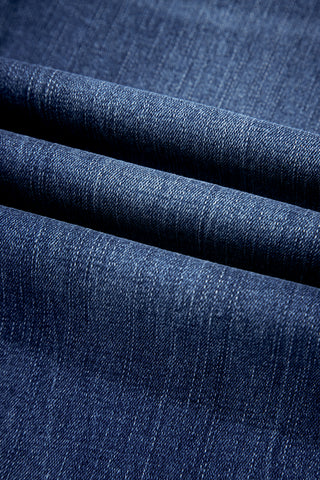 Frayed Bottom Cropped Jeans - Dark Wash - Ships by 9/5