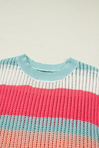 Colorful Short Sleeve Sweater
