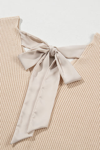 Bow Back Sweater - Apricot
