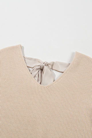 Bow Back Sweater - Apricot