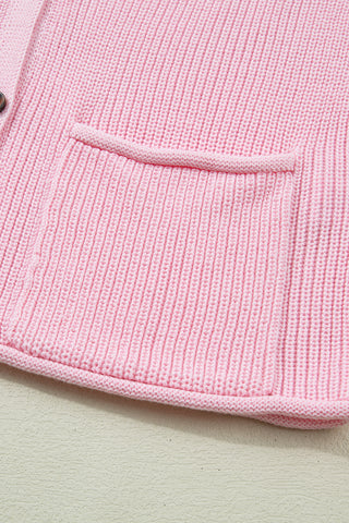 Button Up Sweater Tank - Pink